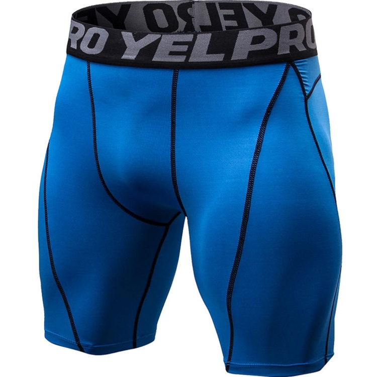 

Fitness Running Training Sports Tight Breathable Quick Dry Elastic Shorts (Color:Blue Size:S)