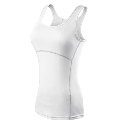 

Tight Training Exercise Fitness Yoga Quick Dry Vest (Color:White Size:S)