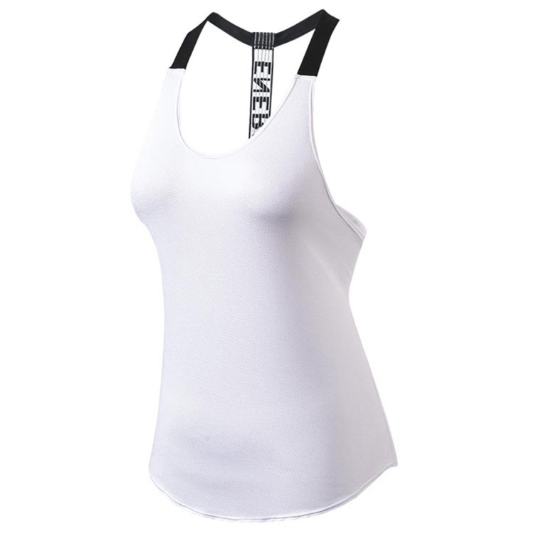 

Sexy T-shaped Back Hollow Strap Quick Drying Loose Vest (Color:White Size:S)