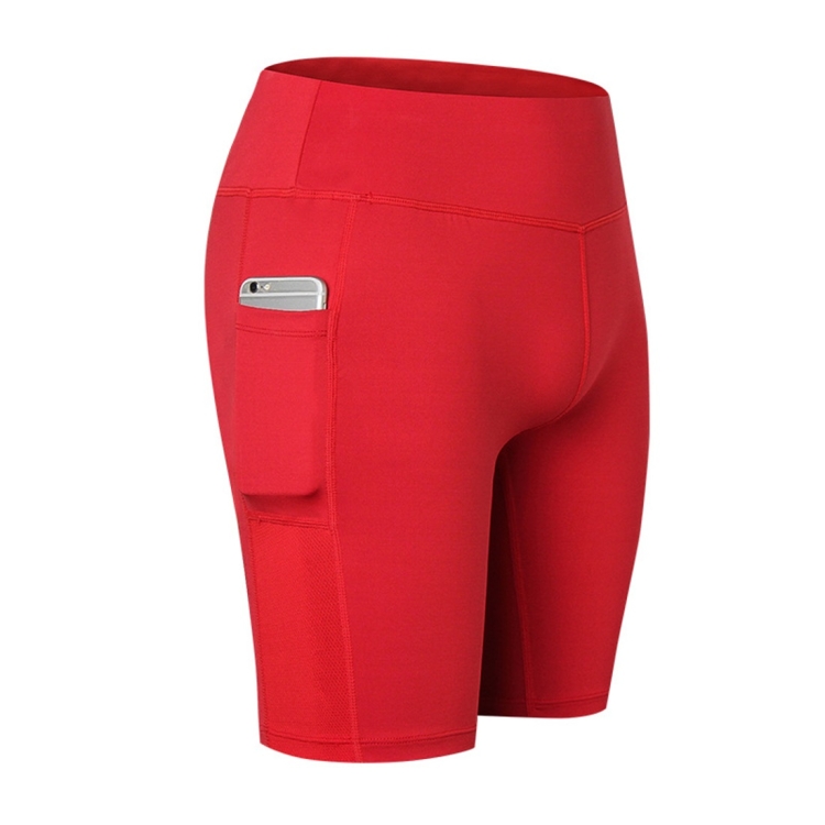 

Fitness Running Stretch Tight Quick Dry Sweat Wicking 5-point Belt Pocket (Color:Red Size:XL)