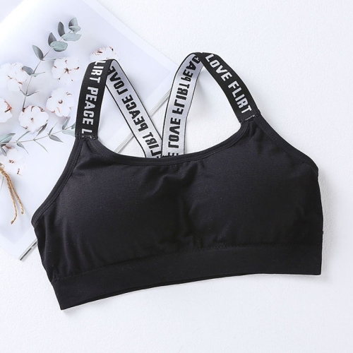 

Short Gathered Bra Vest Wrapped Chest Underwear for Women, with Chest Pad (Color:Black Size:Free Size)