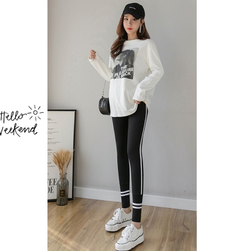 

Autumn Leggings For Pregnant Women (Color:Black Size:L)
