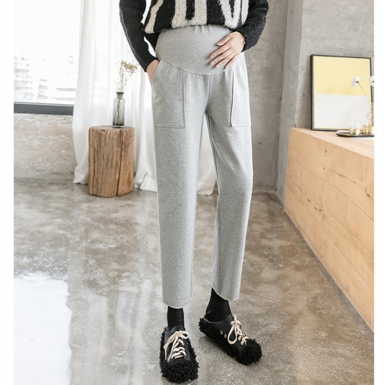 

Fashion Trendy Mom Straight Loose Wide Leg Pants Casual Leggings Autumn And Winter Models Autumn Clothes (Color:Light Gray Trousers Size:XL)