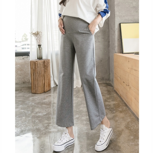 

Fashion Outer Wear Straight Loose Casual Pants Trousers Pregnant Women Pants Autumn Tide Mother Autumn And Winter Clothes (Color:Dark Gray Size:M)