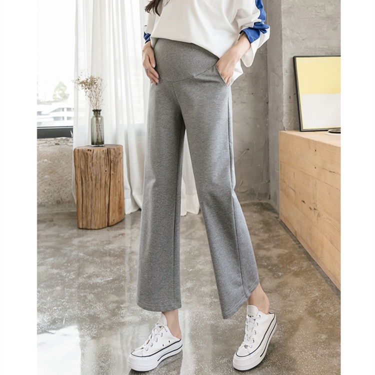 

Fashion Outer Wear Straight Loose Casual Pants Trousers Pregnant Women Pants Autumn Tide Mother Autumn And Winter Clothes (Color:Dark Gray Size:XL)