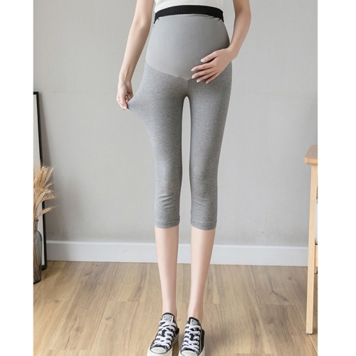 

Summer Thin Maternity Yoga Sweatpants Bottoming Cropped Pants For Outer Wear (Color:Dark Gray Size:M)