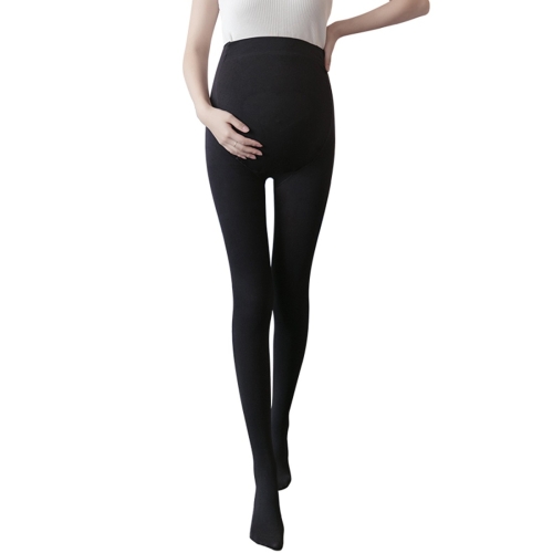

320D Pregnant Mother Stockings Pregnancy Belly Lift Pantyhose Bottoming Socks Spring And Autumn Thin (Color:Black stockings Size:Freesize)