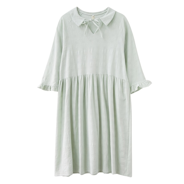 

Loose Slimming Plus Size Western Style Jacquard Dress (Color:Green Size:XL)