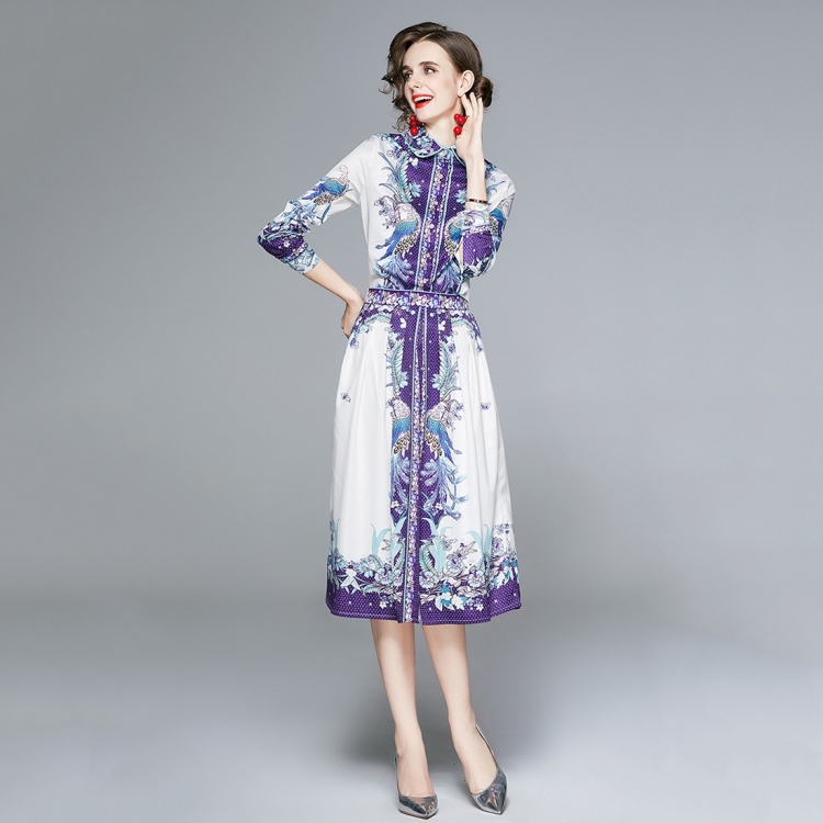 

Lapel All-match Fashion Printing Suit (Color:Decor Size:XL)