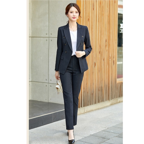 

Fashion Casual Suit, Style: Coat + Pants (Color:Black Size:XXXXXL)