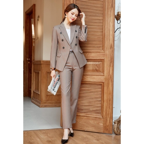

Fashion Casual Suit, Style: Coat + Pants (Color:Brown Size:L)