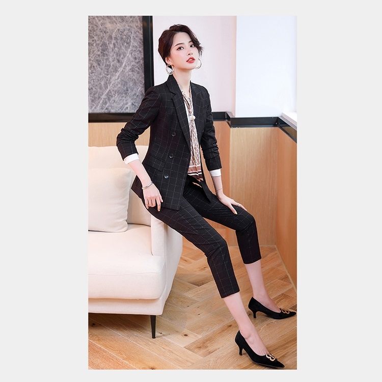 

Fashion Casual Suit, Style: Coat + Pants (Color:Black Size:XXXXL)