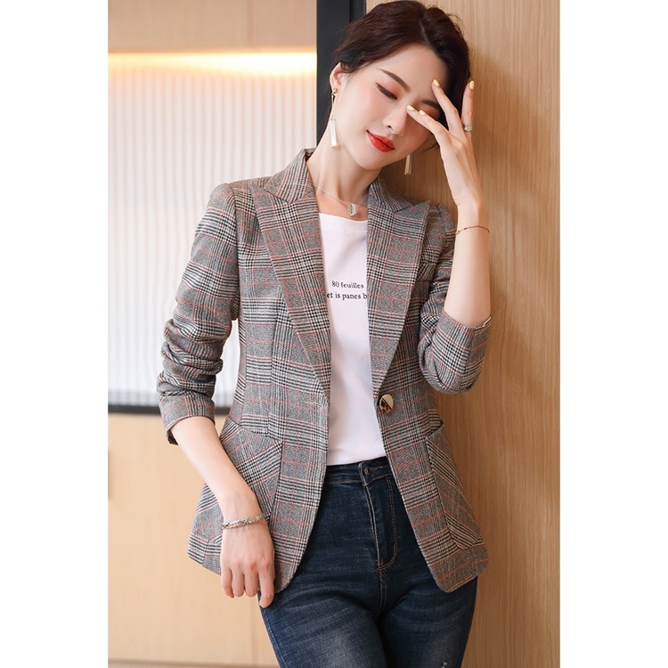 

Fashion Casual Plaid Suit (Color:Red Size:S)