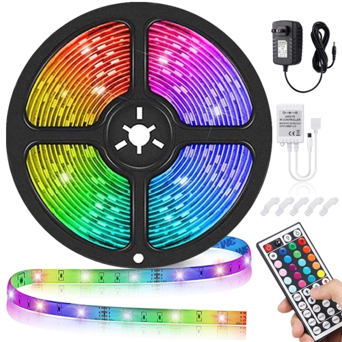 

YWXLight 5m IP65 Waterproof RGB LED Strip Kit with 44 Keys 20 Colors Remote Control