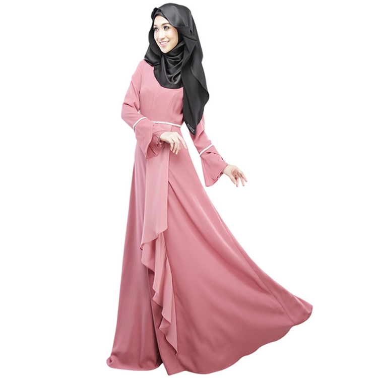 

Women Muslim Ramadan Long Dress (Color:Pink Size:L)