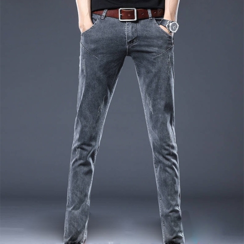 

Men Casual Slim Feet Trousers (Color:Gray Size:27)