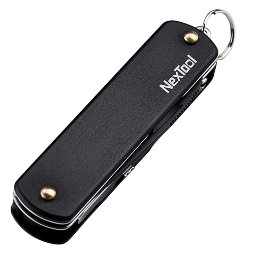 

NexTool Outdoor Multifunctional Durable Anti-rust Atainless Steel Nail Clipper Box Opener Key Ring (Black)