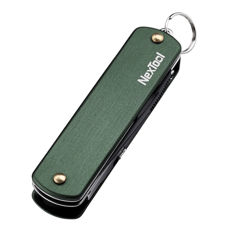 

NexTool Outdoor Multifunctional Durable Anti-rust Atainless Steel Nail Clipper Box Opener Key Ring (Green)