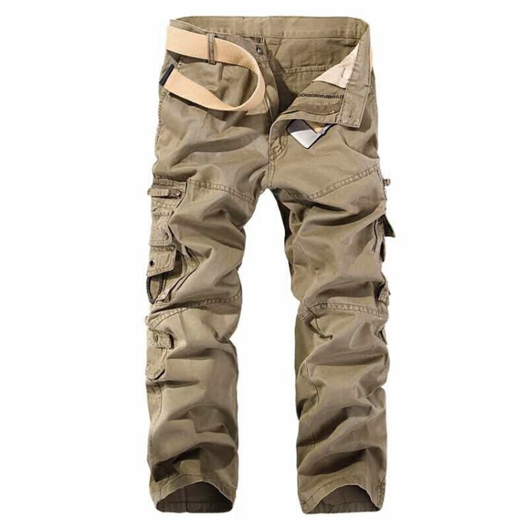 

Men Casual Straight-leg Overalls (Color:Khaki Size:28)