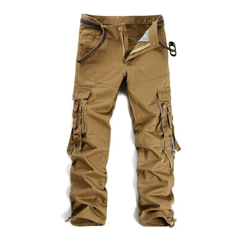 

Men Multi-pocket Outdoor Casual Overalls (Color:Khaki Size:34)