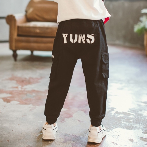 

Boys Casual Sports Overalls, Style: Ordinary (Color:Black Size:130)