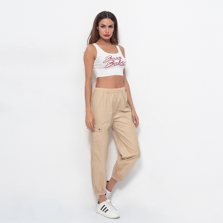 

Casual Drawstring Pocket Stitching Overalls (Color:Khaki Size:S)