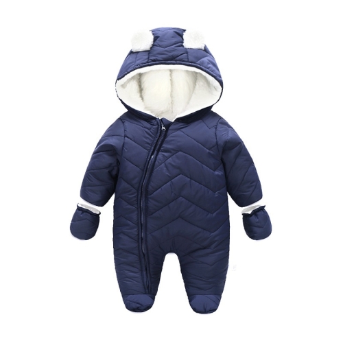 

Padded And Fleece Hooded Jumpsuit (Color:Navy Blue Size:59)