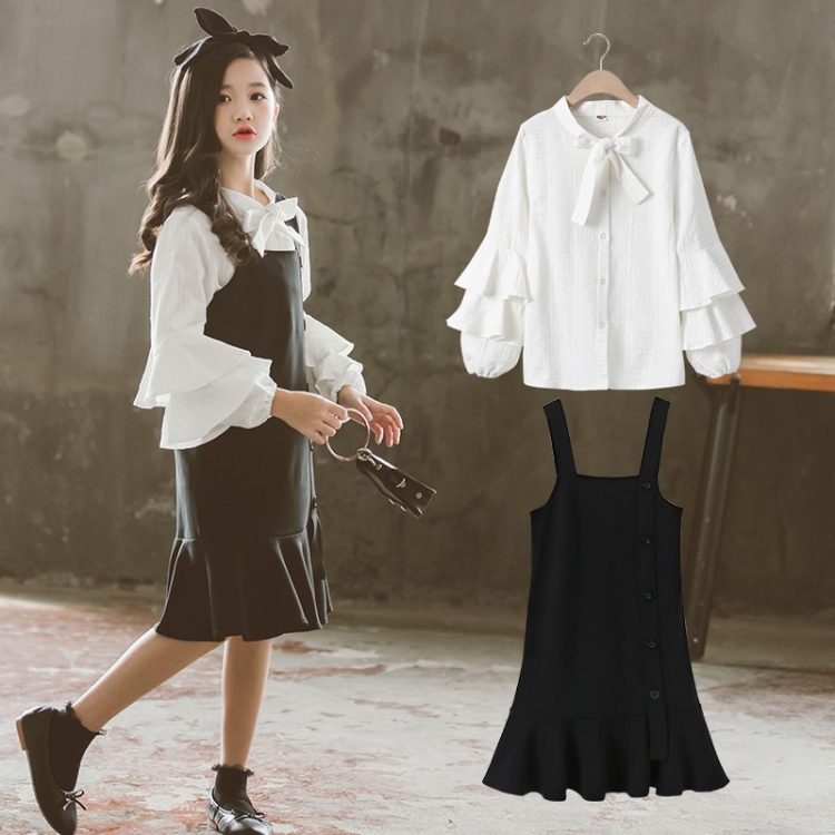 

Two-piece Set Of Solid Color Bow Straps (Color:Black Size:160)