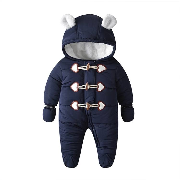 

Quilted And Velvet Warm Baby Onesies (Color:Dark Blue Size:59)
