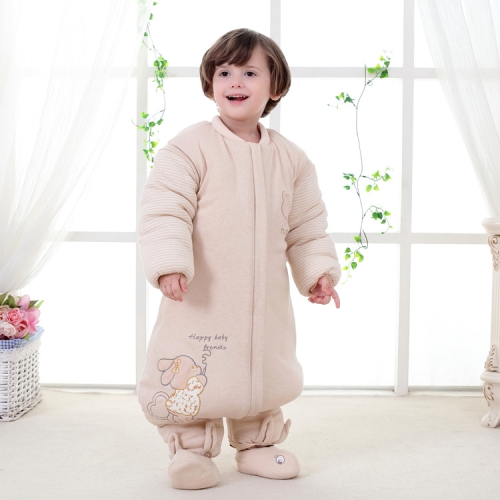 

Baby Cotton Thick Warmth Leg Breathable Sleeping Bag (Color:Beige Size:X)