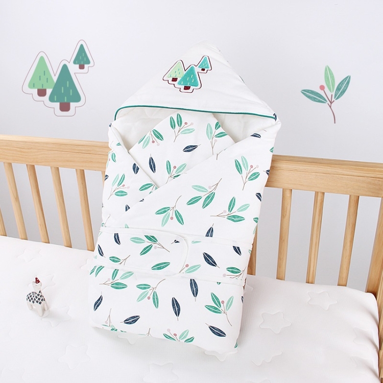 

Infant Swaddle Padded Blanket (Color:Green Leaf Fruit Size:Free Size)