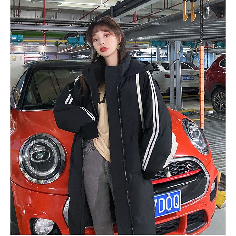 

Women Long Over The Knee Thick Down Jacket (Color:Black Size:S)