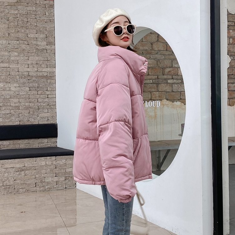 

Women Loose Stand-up Collar Padded Down Jacket (Color:Pink Size:S)