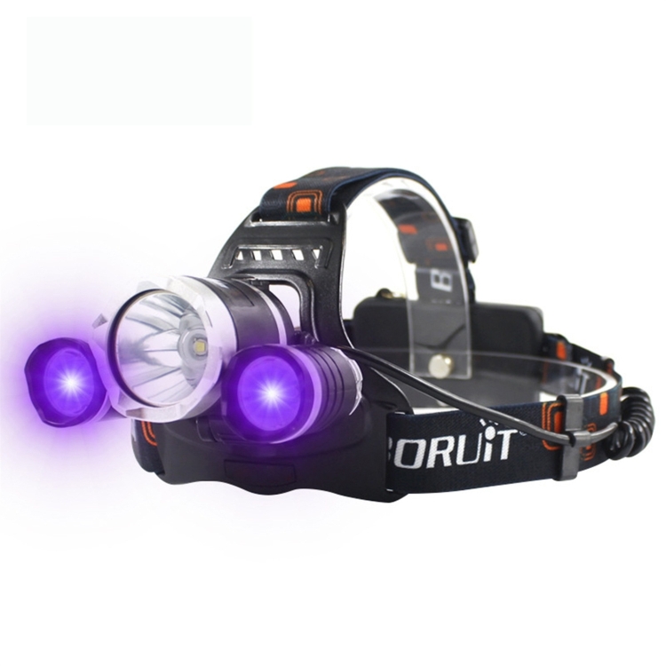 

YWXLight Head-mounted Purple Scorpion Headlight USB Rechargeable Scientific Research Money Detector Head Lamp(Single Headlight)