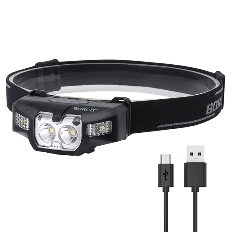 

BORUIT 260LM USB Charging Strong Bright Light Sensor LED Headlamp