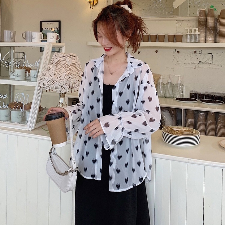 

Patterned Vintage Collar Long Sleeve Shirt (Color:Peach Heart Size:M)