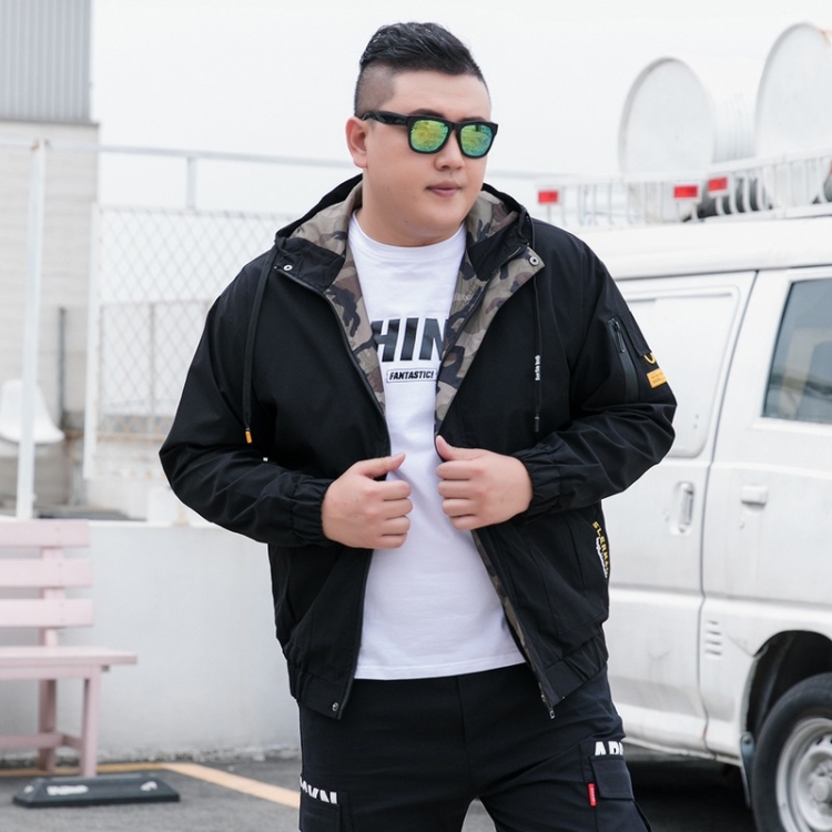 

Mens Plus Fertilizer Plus Jacket Tooling Casual Jacket (Color:Black Size:XXXXXXL)