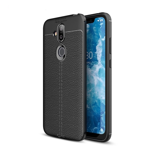 

Litchi Texture TPU Shockproof Case for Nokia 7.1Plus / X7 / 8.1 (Black)
