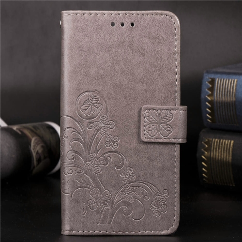 

For Nokia 3.1 Plus Pressed Flowers Horizontal Flip Leather Case With Magnetic Buckle & Holder & Card Slots & Wallet (Gray)