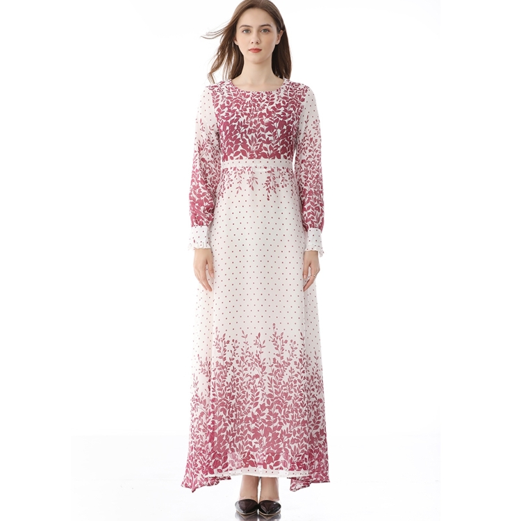 

Women Retro Floral Big Swing Long Dress (Color:As Show Size:M)