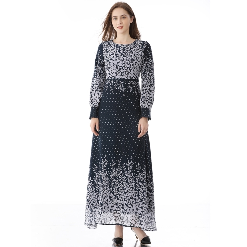 

Women Retro Flower Long Sleeve Dress (Color:As Show Size:M)