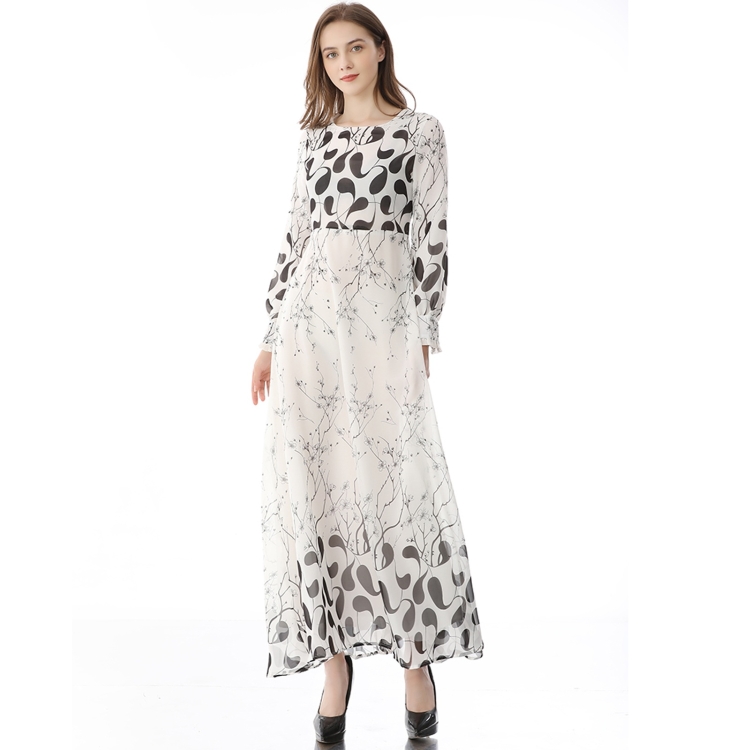

Women Fashion Flower Long Sleeve Dress (Color:As Show Size:XXL)
