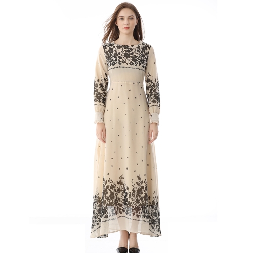

Women Retro Floral Long Dress (Color:As Show Size:XXL)