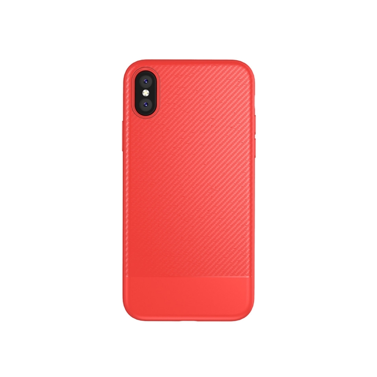 

Lewei Carbon Fiber Texture TPU Case For iPhone X/XS (Red)