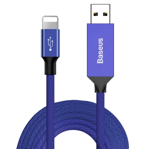 

Baseus CALYW-M03 2A USB to 8 Pin Linen Finish Weaving Charge and Data Cable, Cable Length: 5m