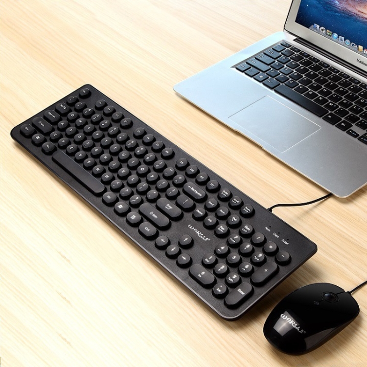 

Warwolf Punk Wired Keyboard Wired Mouse Set (Black)