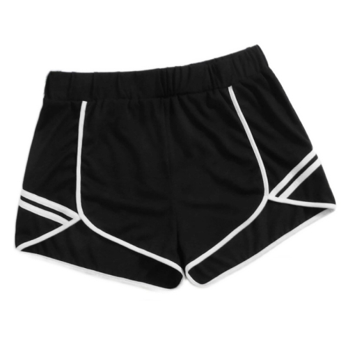 

Women Plus Size Casual Sports Shorts (Color:Black Size:XXXL)