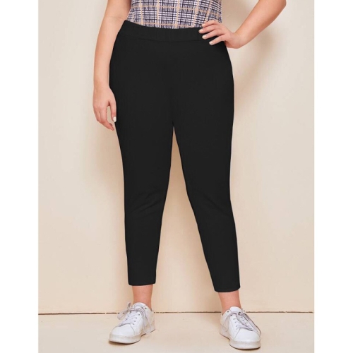 

Women Plus Size Loose Jeans Casual Pants (Color:Black Size:XL)
