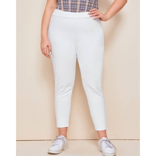 

Women Plus Size Loose Jeans Casual Pants (Color:White Size:XXXXL)