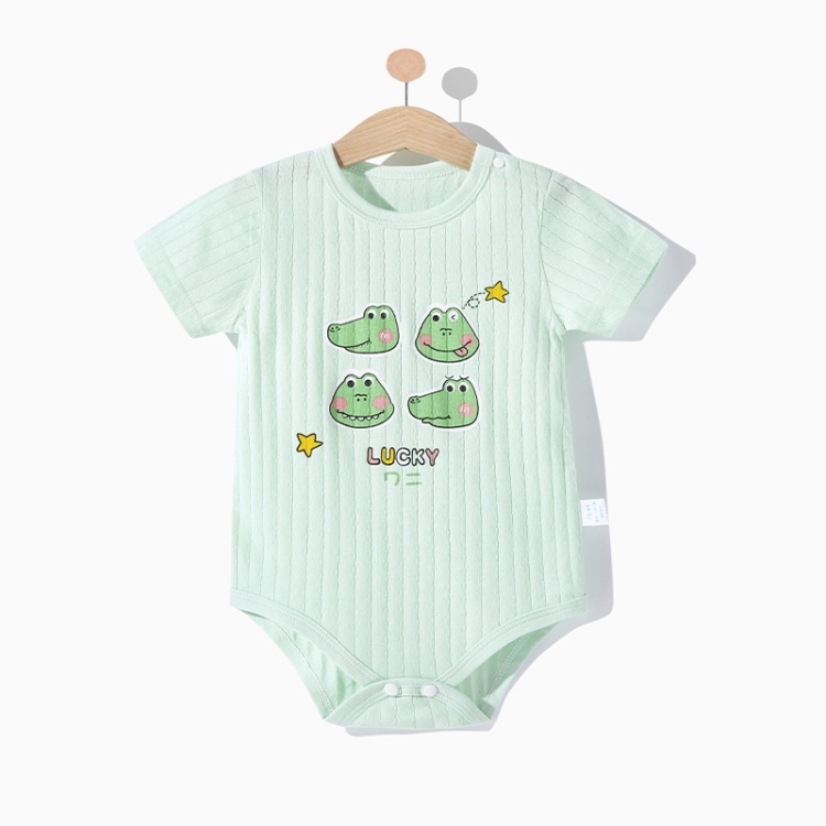 

Baby Cotton Short Sleeve Bodysuit (Color:Naughty Crocodile Size:66)